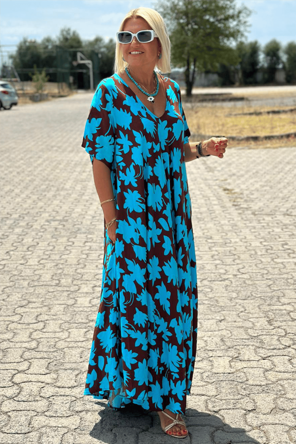 Dames Elegante Jurk Met Transparante Taillepartij