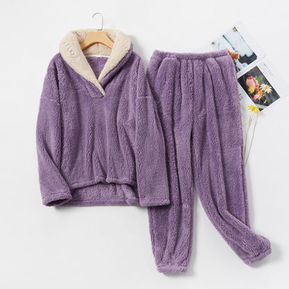 Dames Pyjama Set Fleece Warm en Zacht
