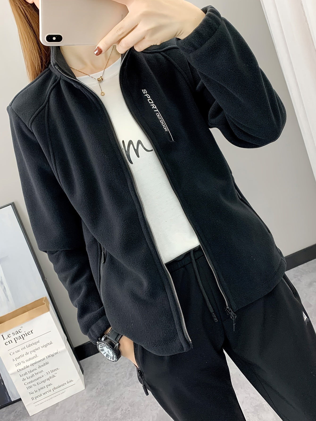 Fleece Jas Ademend Warm Aurora Stijl