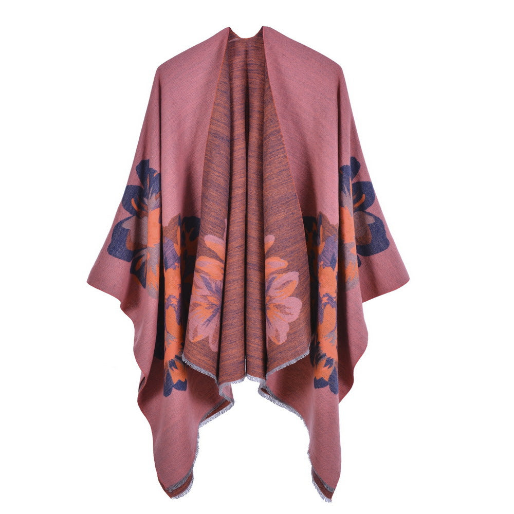 Dames Sjaal met Bloemenprint Cape Stijl Levi