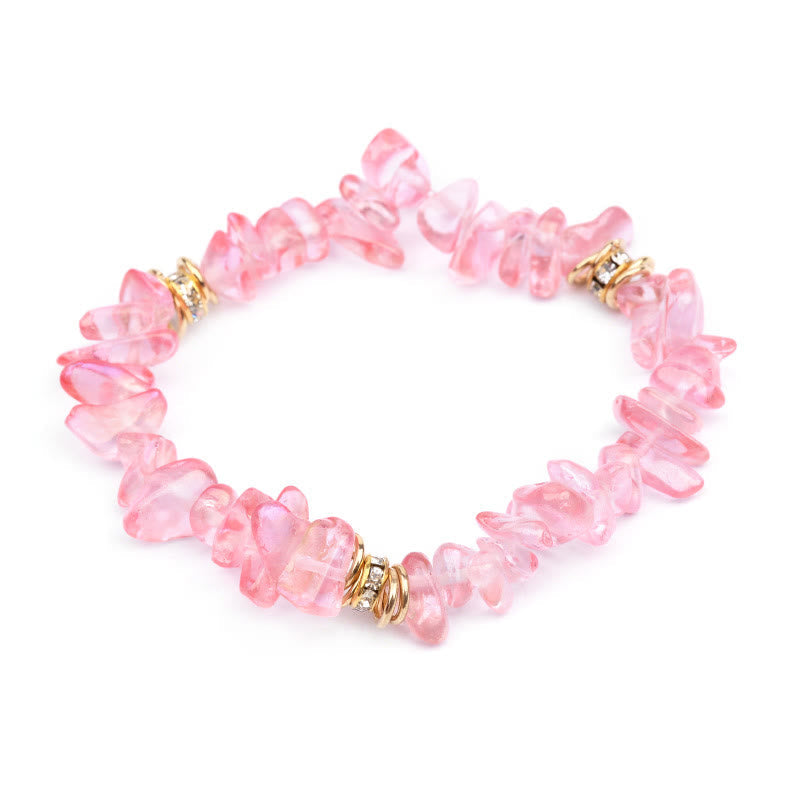 Natuursteen Armband met Kristallen en Kralen Zwart Celine