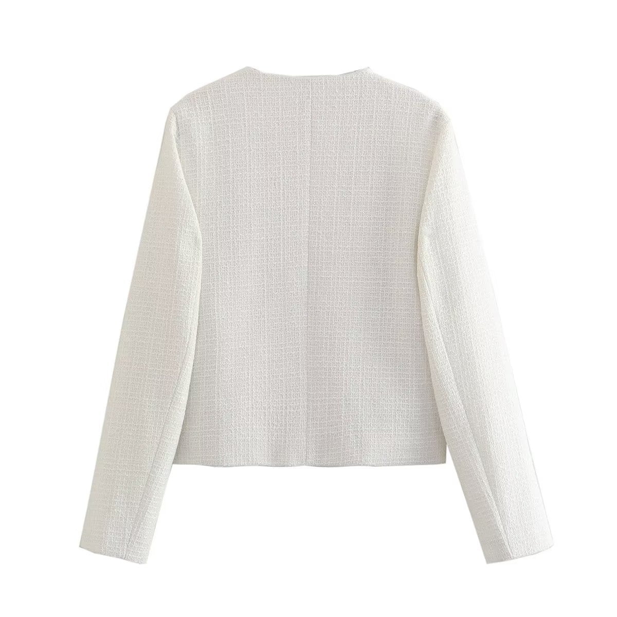 Dames Jas Bouclé Gouden Knopen Luxe Bessie