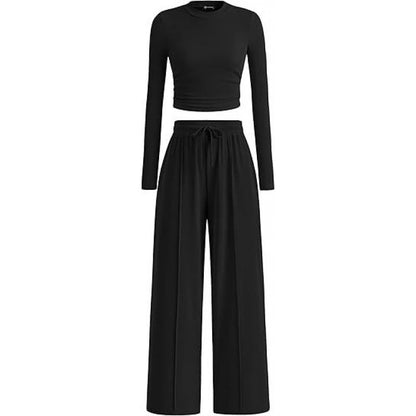 Dames Comfortabele Lounge Set Met Broek Lange Mouwen