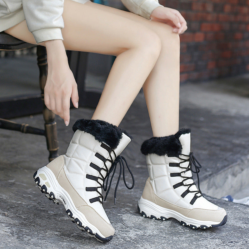 Dames Winterboots Warm en Zachte Voering met Veters - Mode Vibes