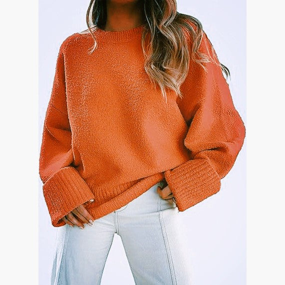 Dames Trui Oversized Zacht Met Ronde Hals