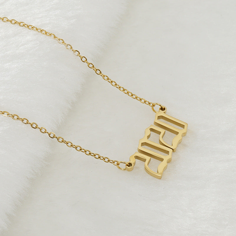 Gouden Ketting voor Dames 18K RVS Met Jaarsteen Lammy