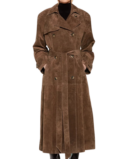 Dames Winterjas Faux Suede Warm en Stijlvol