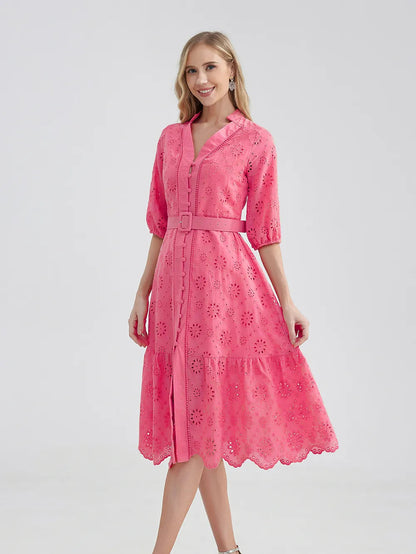 Zomerjurk Vrouw Evi Stijlvol Casual Jurkje
