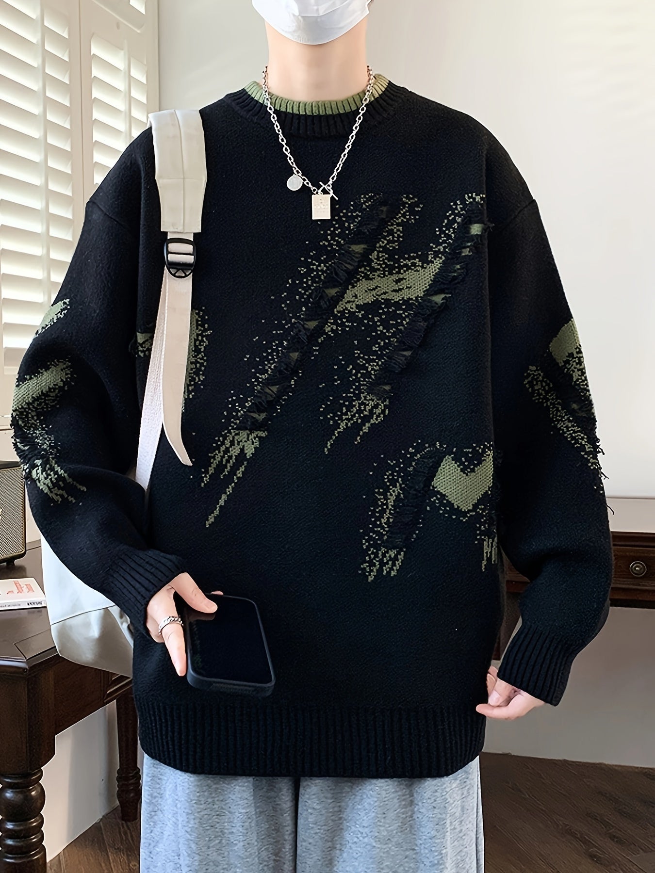 Gebreide Trui Oversized Trendy Heren - Mode Vibes