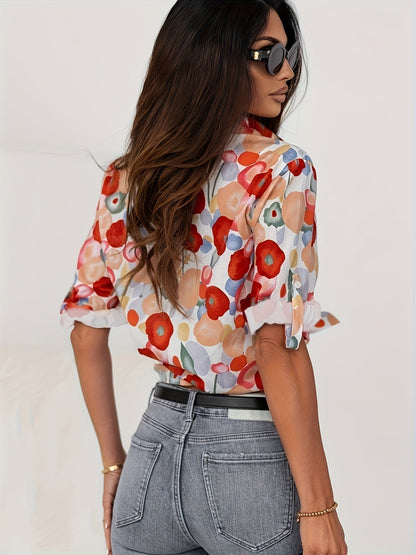 Vrouwelijke Blouse Lange Mouwen Klassiek Elegante Stijl