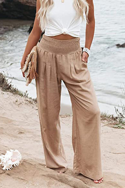 VELANORA - Elegante en Comfortabele High-Waist Palazzo Broek voor Vrouwen