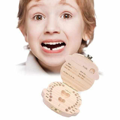 Houten Tandendoosje voor Kinderen Tanden Bewaren - Mode Vibes