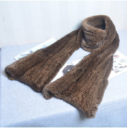 Gebreide Sjaal Warm en Stijlvol Nertsbont Look