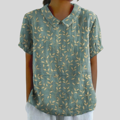 Dames Bloementop Comfortabel Elegant Model - Mode Vibes
