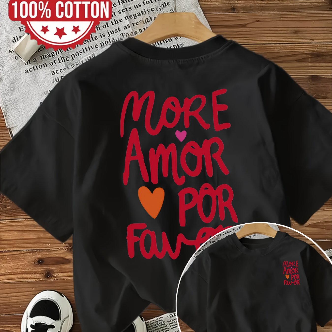 Dames T-shirt Katoen Comfortabele Pasvorm Met Tekstprint