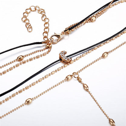 Gouden Choker Ketting met Hangend Accent voor Dames