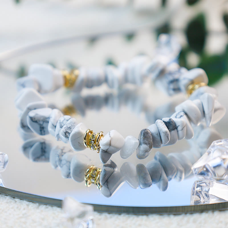 Natuursteen Armband met Kristallen en Kralen Zwart Celine