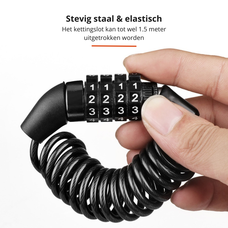 Fiets Ketting Slot met 4-Cijferige Combinatie