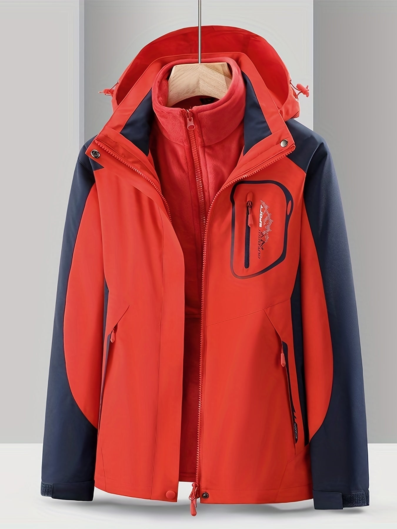 Waterdichte Jas 3-in-1 Regenjas voor Dames