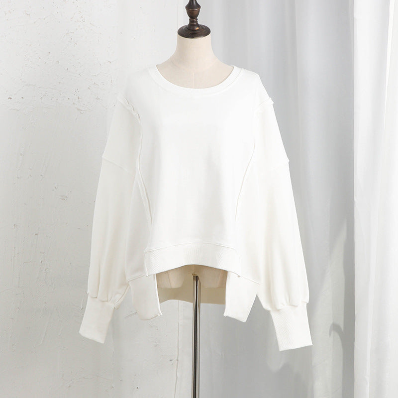 Dames Sweater Warm Losse Pasvorm Met Rauwe Randen
