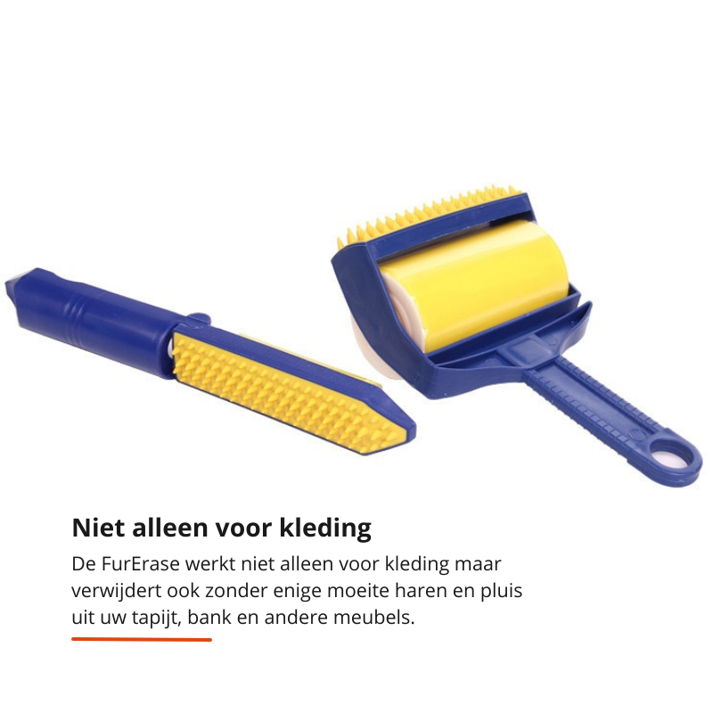Dierenhaar Verwijderaar 2-in-1 | Haar en Pluisjes Weg uit Kleding en Meubels