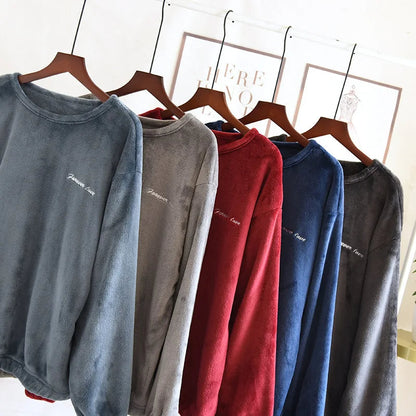 Warme Zachte Pyjama voor Mannen Winter Nachtkleding