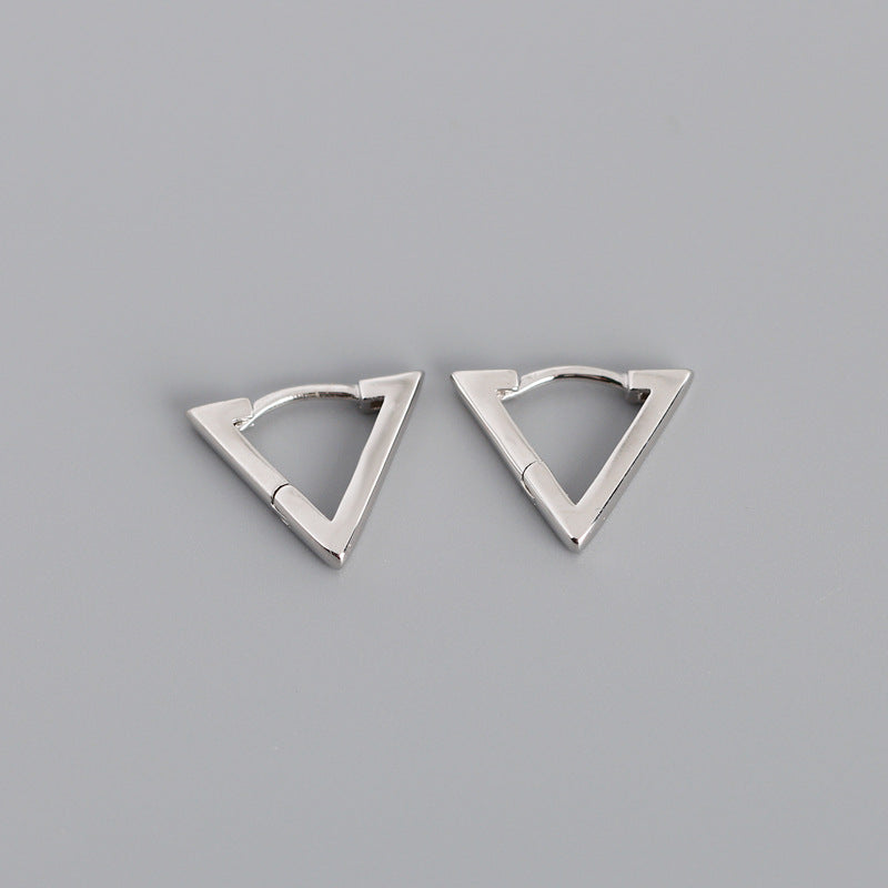 Dames Driehoek Oorbellen Retro Stijl Zilver