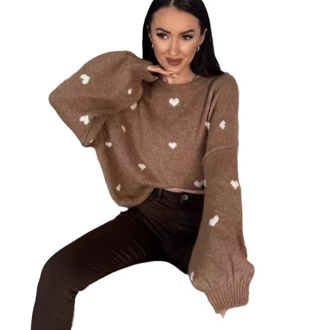 Dames Trui Hartjes Zachte Stijlvolle Sweater