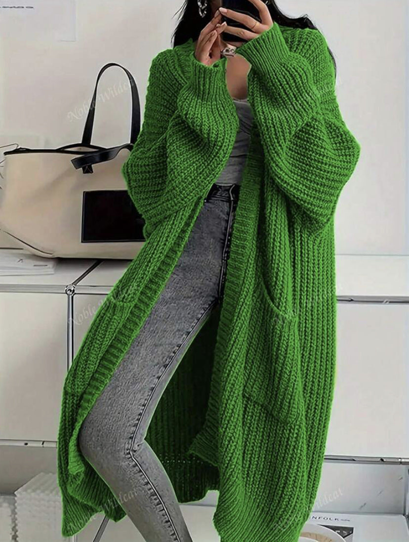 Dames Gebreide Vest Lange Stijlvolle Trendy Look