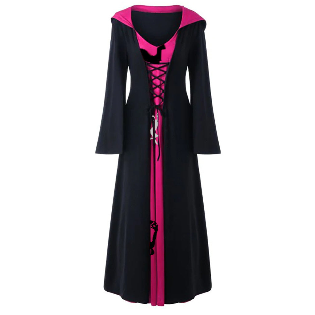 Dames Verkleedjurk Capuchon Warm en Stijlvol