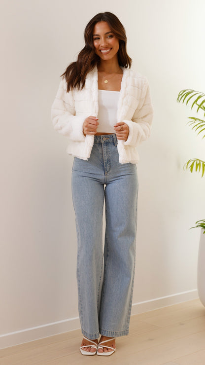 Dames Velour Jasje Crop Model Luxe Stof