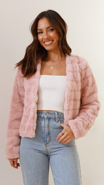 Dames Velour Jasje Crop Model Luxe Stof