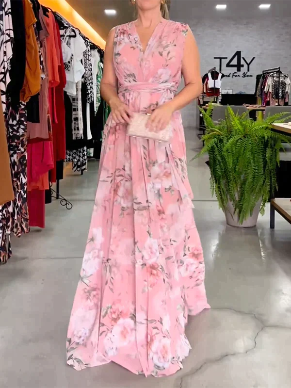 Zomerjurk V-hals Jurk voor Vrouw Zomerse Stijl