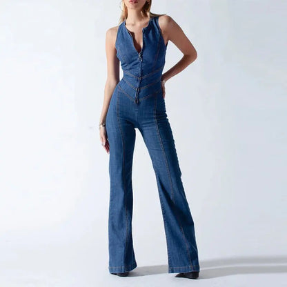 Variant image for Lucy Jumpsuit Donna – Denim Retrò di Alta Qualità, Silhouette Lusinghiera-1
