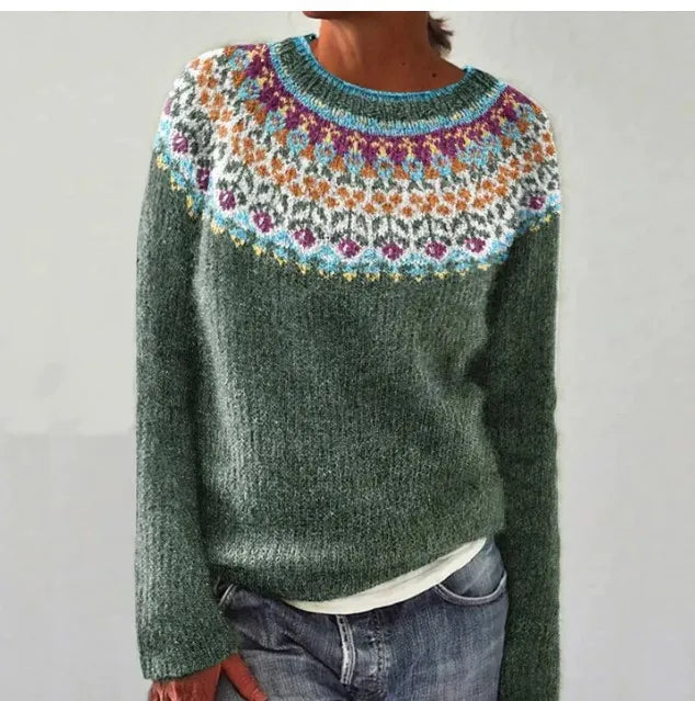 Dames Retro Trui Comfortabele Pasvorm