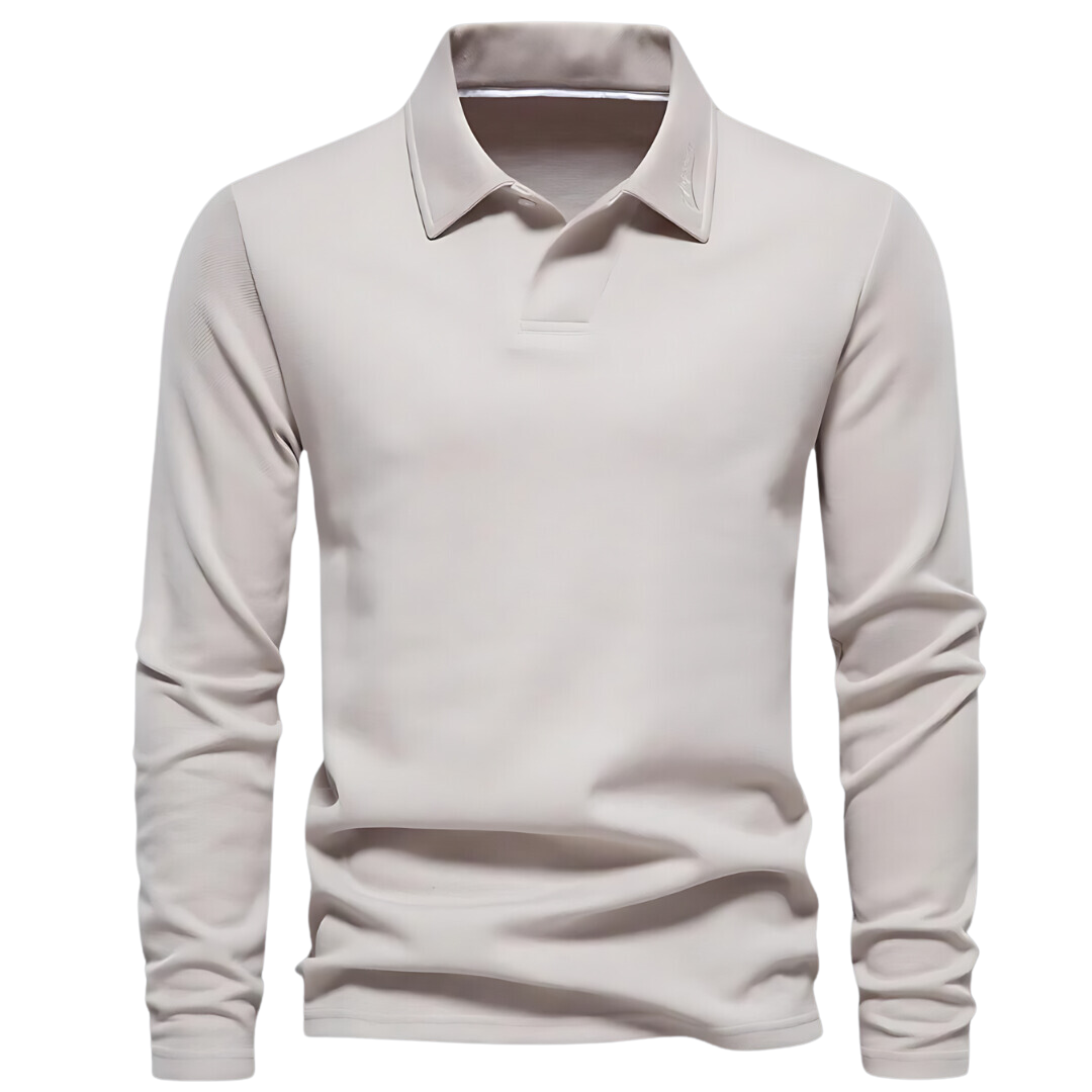 Heren Polo Shirt Lange Mouw Vince Casual Stijl