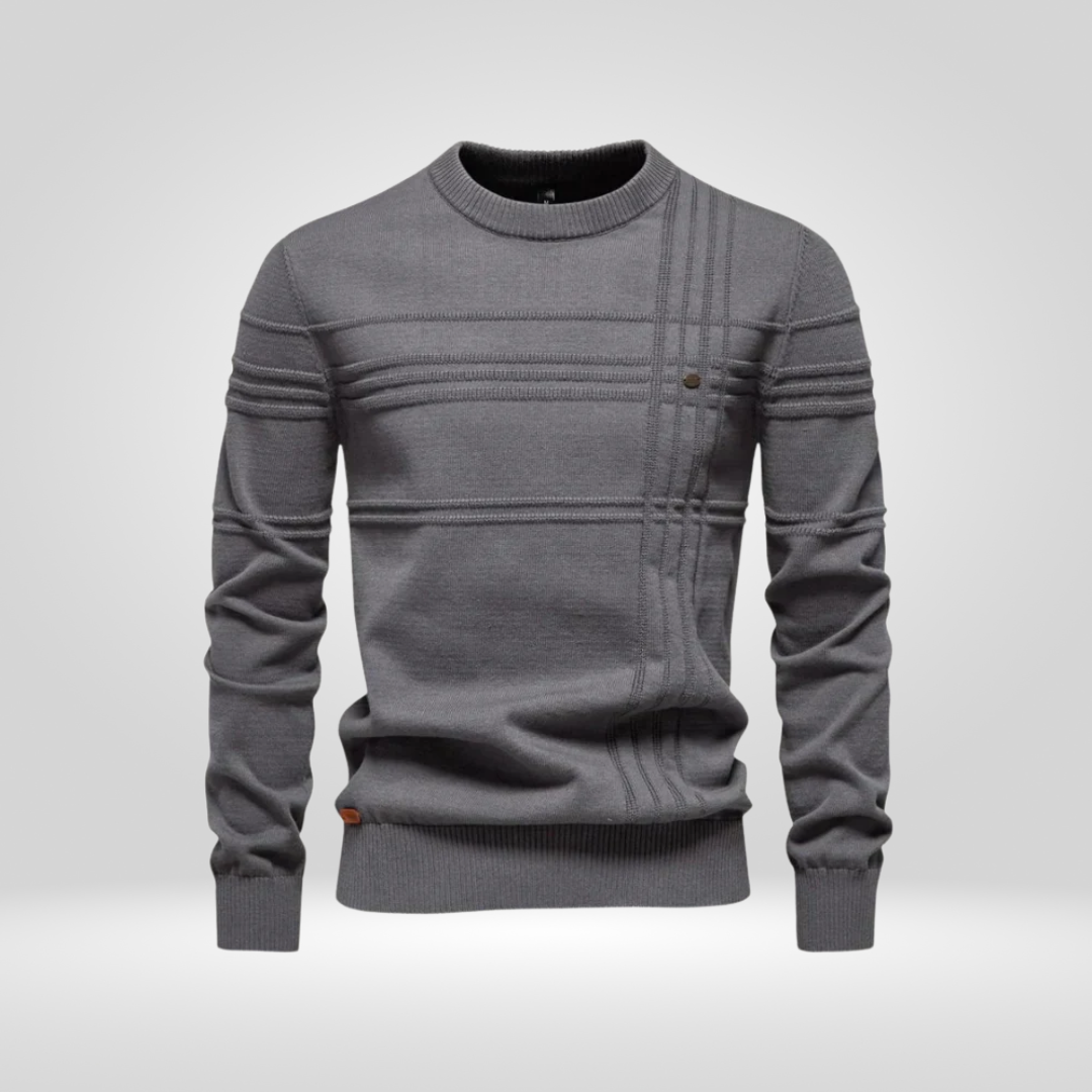 Heren Trui Gebreide Pullover Slim Fit Ademend Katoen