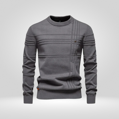 Heren Trui Gebreide Pullover Slim Fit Ademend Katoen