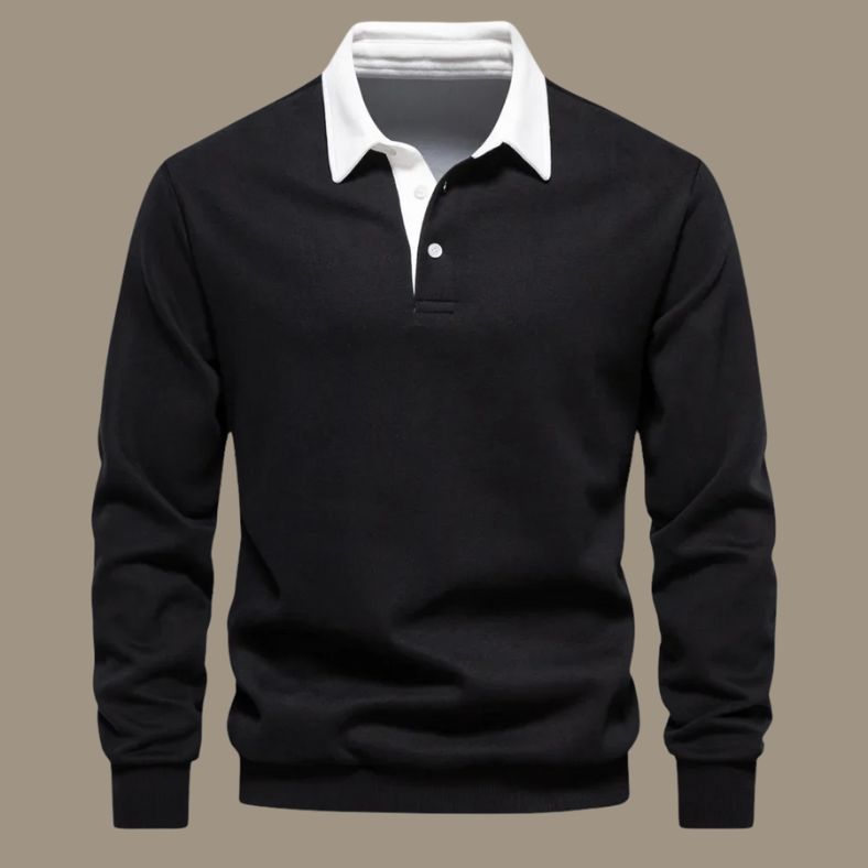 Herensweater Polokraag Klassiek Comfortabel