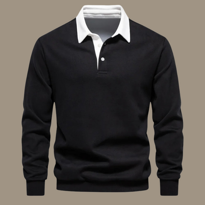 Herensweater Polokraag Klassiek Comfortabel