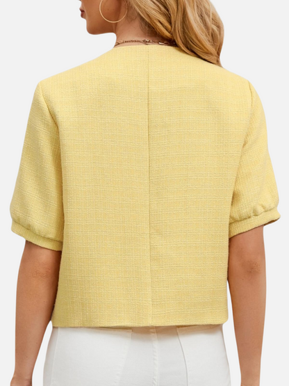 Dames Cropped Jasje Tweed Elegant