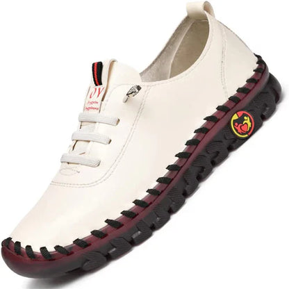 Dames Loafer Comfortabel Plat Leer