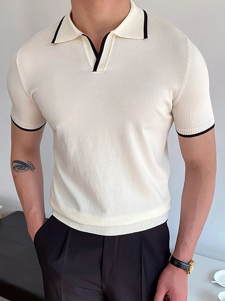 Herens Poloshirt Casual Trendy Kwaliteit