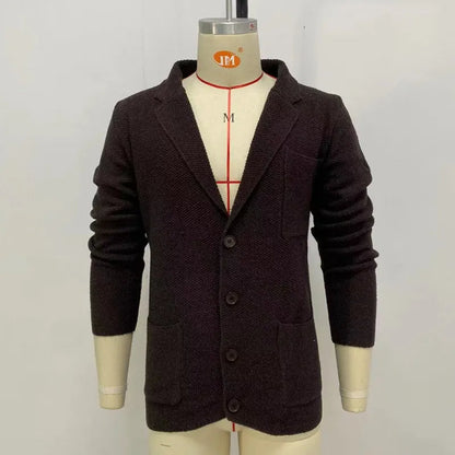 Gebreide Vest Sweatercoat Casual Heren - Mode Vibes