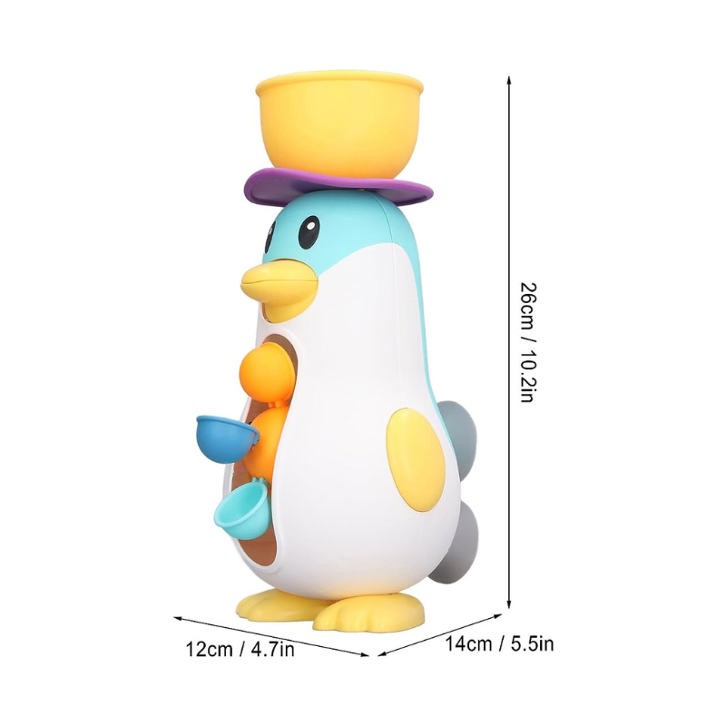 Waterwiel Badspeeltje met Pinguïn Figuur