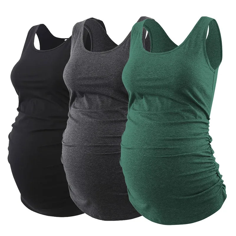 Zwangerschapstop 3-Delig Comfortabel voor Zittende Dagelijkse Kleding - Mode Vibes