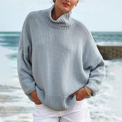 Dames Trui Hoge Hals Warm en Stijlvol - Mode Vibes