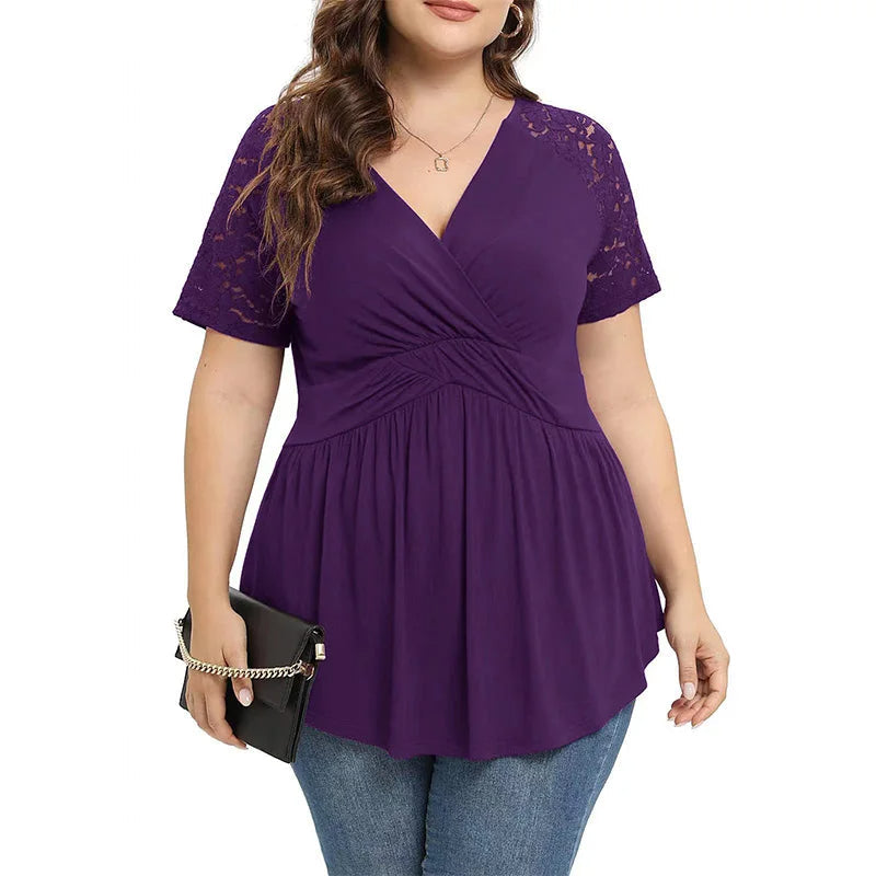 Plus-Size T-Shirt voor Vrouwen Luchtig en Trendy