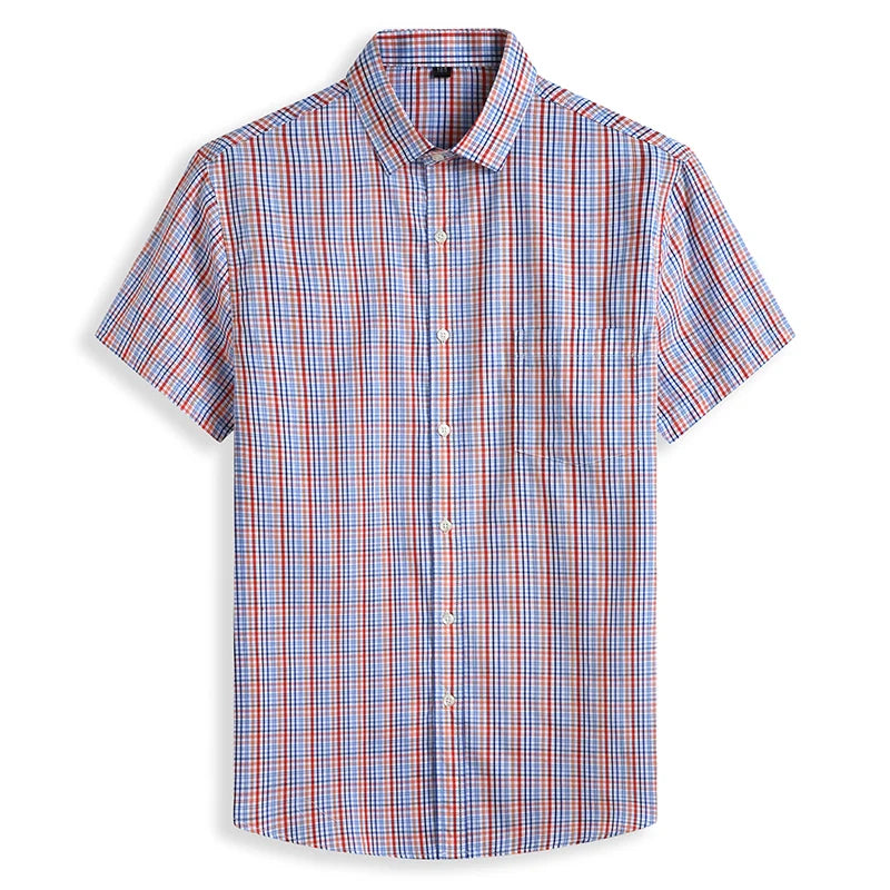 Plus Size Overhemd Katoen Trendy Voor Mannen