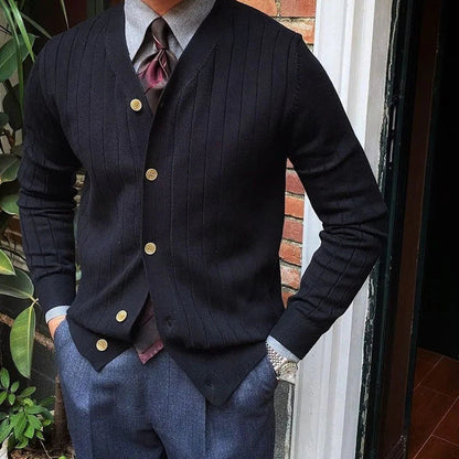 Gebreid Vest Mannen Stijlvol Slim Fit Design